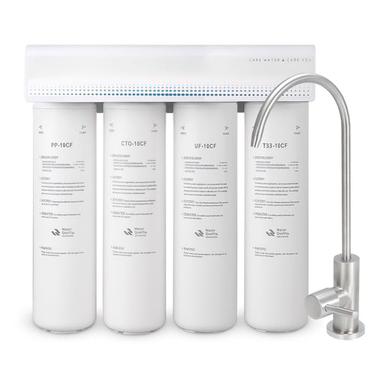 Filtru apa ultrafiltrare in 4 niveluri AQUAROO Compact House PUR+, cartus Twist Quick, baterie Premium, 0.02 microni, 9500 litri image 0