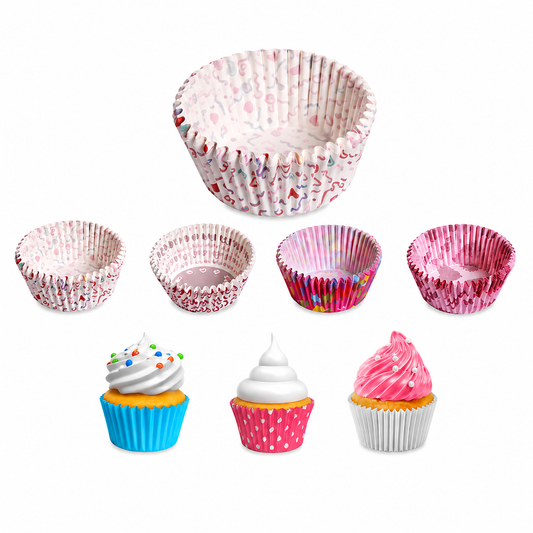 Forme rotunde pentru brioșe, din hârtie pentru copt, Ø11 cm, set 50 piese, seria PARTY