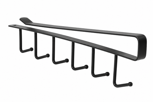 Suport suspendat cu 6 cârlige, din metal, 26 cm, seria EASY