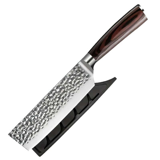 Cutit profesional HOCHO Nakiri, otel japonez HRC 60 calire manuala, maner Delux Pakka image 0