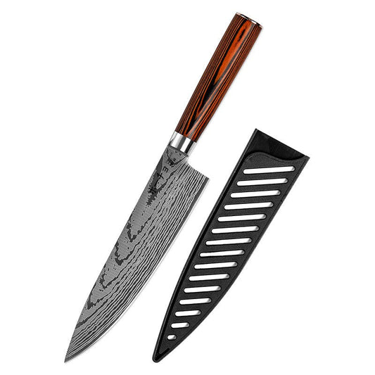 Cutit profesional Jp GYUTO, otel carbonificat Japonez HRC 60 calire laser, maner Delux Pakka image 1