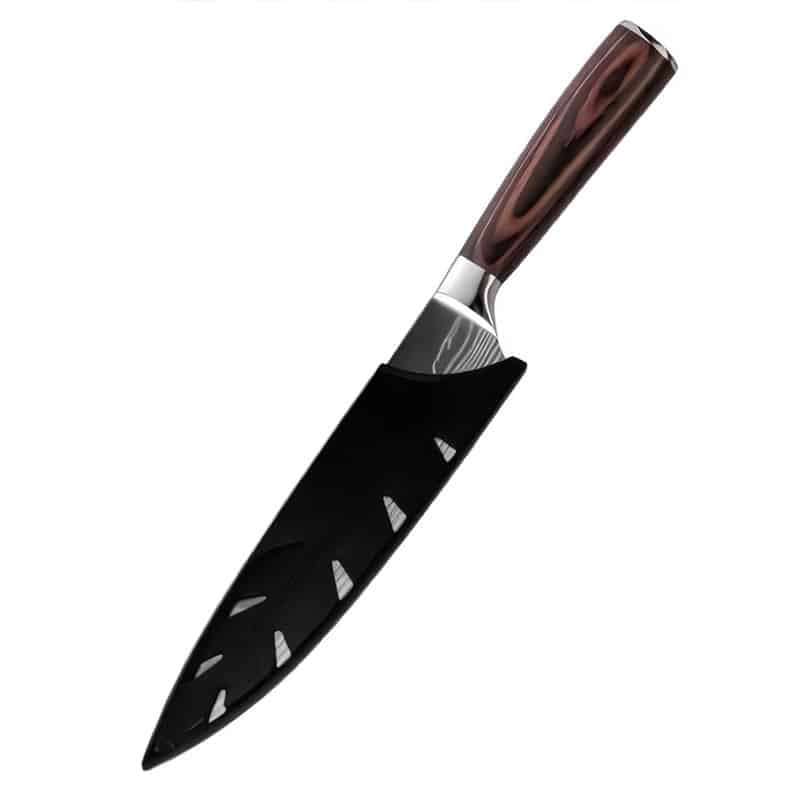 Cutit profesional HOCHO Chef, otel japonez HRC 60 calire laser, maner Delux Pakka image 9