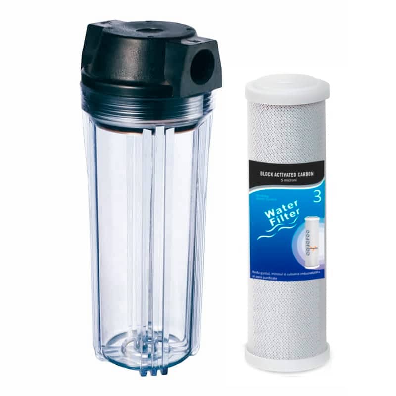 Filtru apa bloc carbon activ 5 microni, carcasa plastic, 1/2,  1.3~8 bar, 3m3/ora image 0