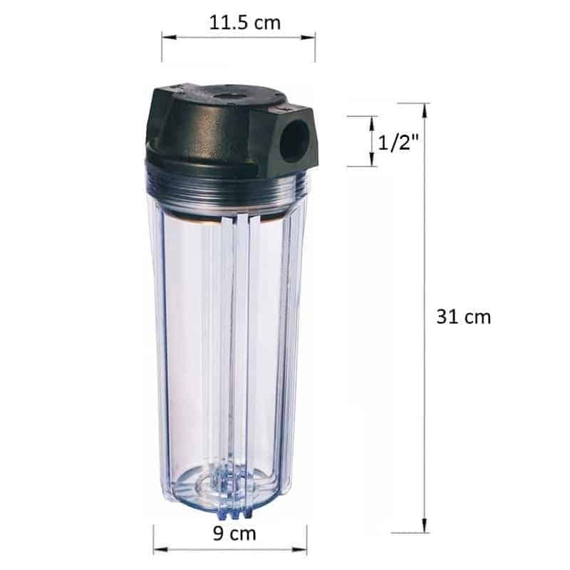 Filtru apa bloc carbon activ 5 microni, carcasa plastic, 1/2,  1.3~8 bar, 3m3/ora image 1