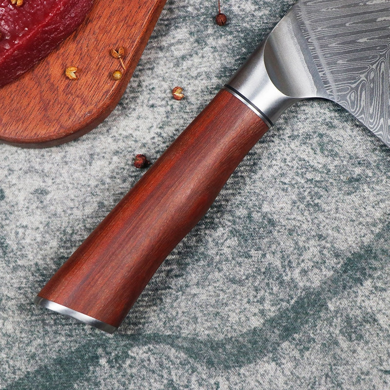 Cutit profesional HOCHO Satar EXTRA, Damascus L67 HRC 60, maner Delux Pakka image 4