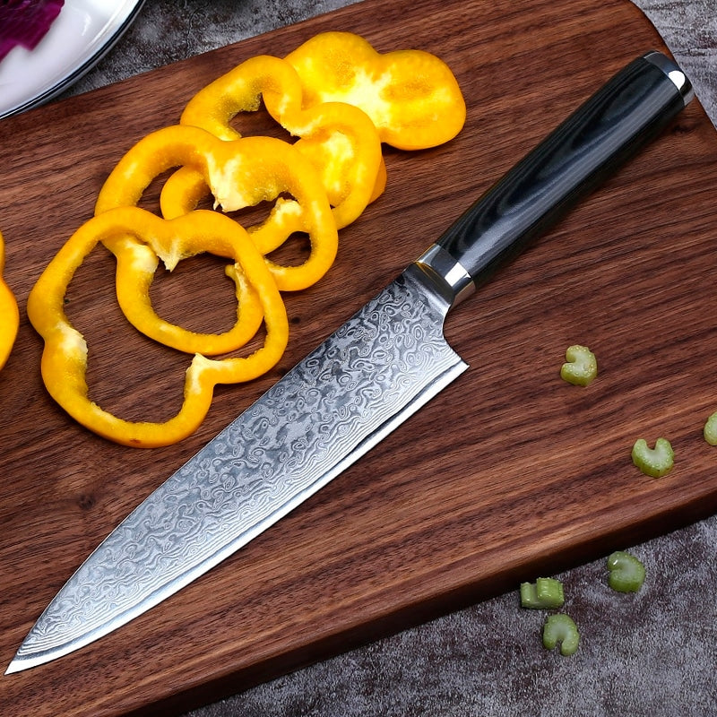 Cutit profesional HOCHO Chef, Damascus HRC 60, maner G10 image 2