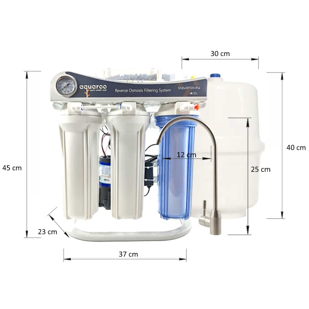 Filtru apa osmoza inversa cu pompa in 6 nivele cu alcalinizare PH+, 75 GPD, 0.0001 microni image 9