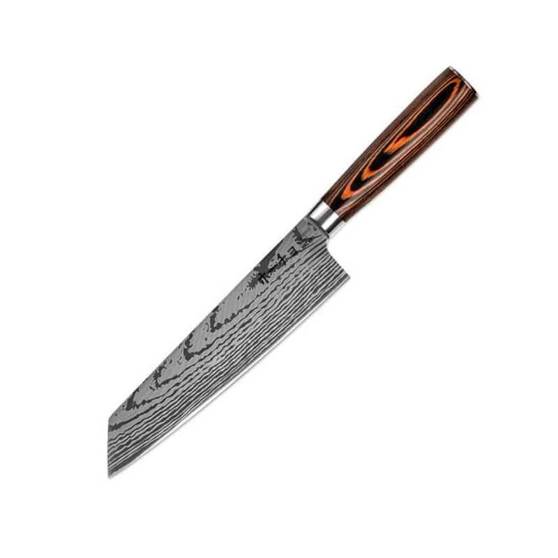 Cutit profesional Jp KIRITSUKE, otel carbonificat Japonez HRC 60 calire laser, maner Delux Pakka image 1