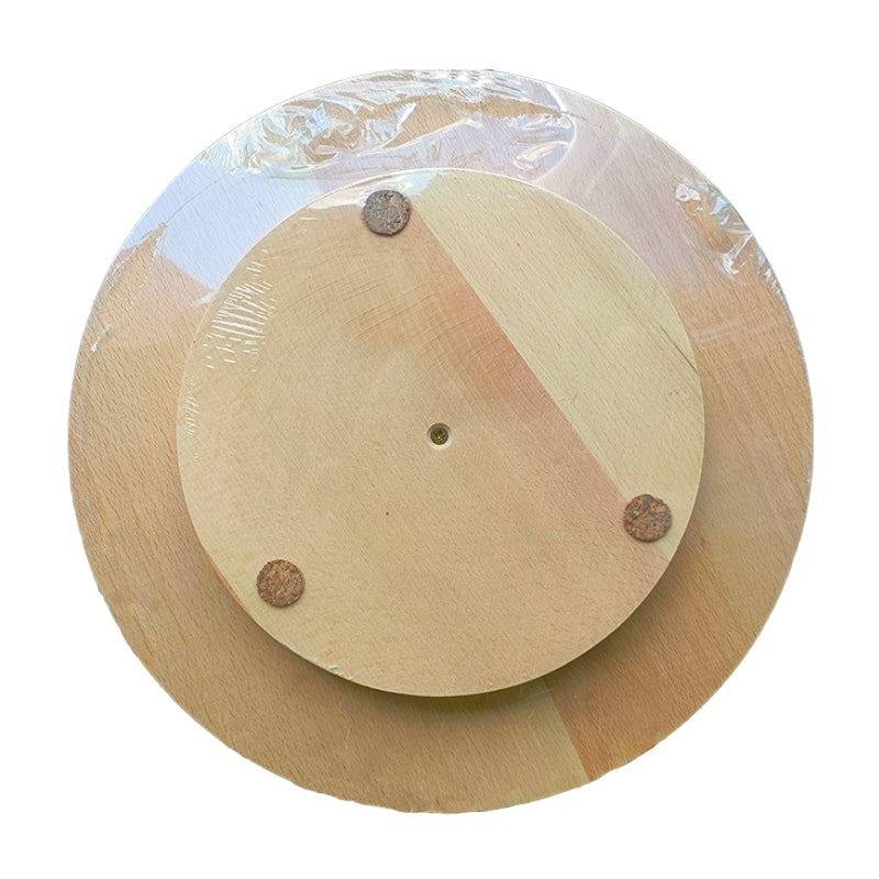 Platou de servire, rotativ, artizanal, din lemn de fag, 30 cm image 2