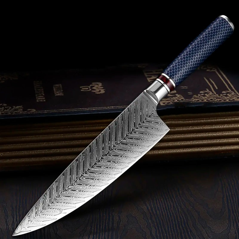 Cutit profesional HOCHO Chef, Damascus L67 HRC 60, maner VG10 image 2