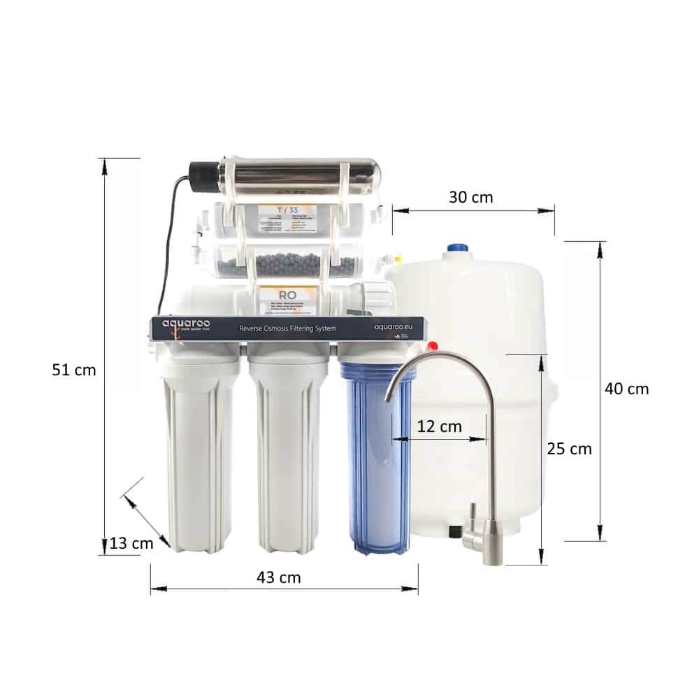 Filtru apa osmoza inversa in 7 nivele cu alcalinizare PH+ si UV, 75 GPD, 0.0001 microni image 7
