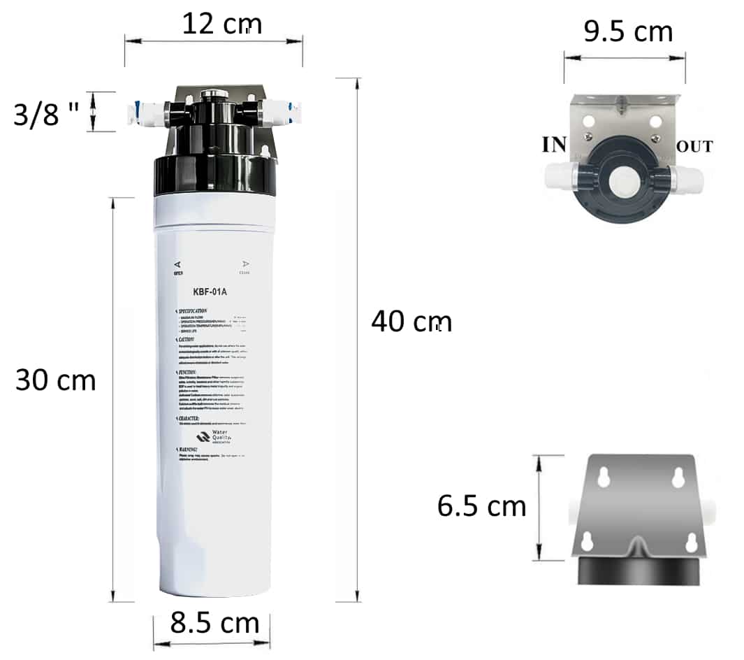 Filtru apa ultrafiltrare in 4 nivele cu mineralizare AQUAROO Compact Hause, cartus Twist Quick 4 in 1, 0.01 microni, 3000 litri image 4