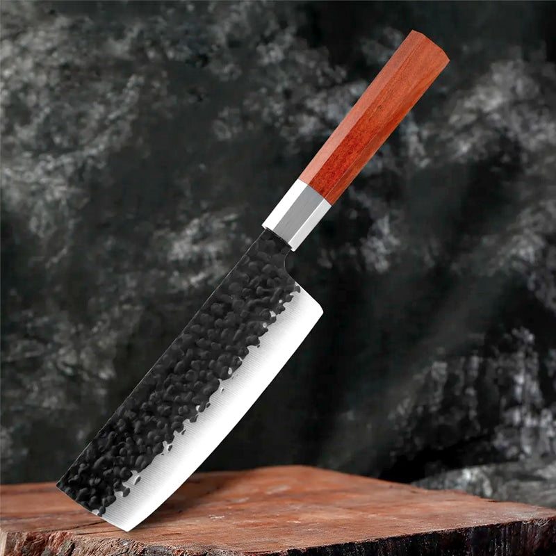 Cutit profesional Japonez HOCHO Nakiri, seria JP, otel japonez HRC 60 calire manuala, maner Delux Pakka image 1
