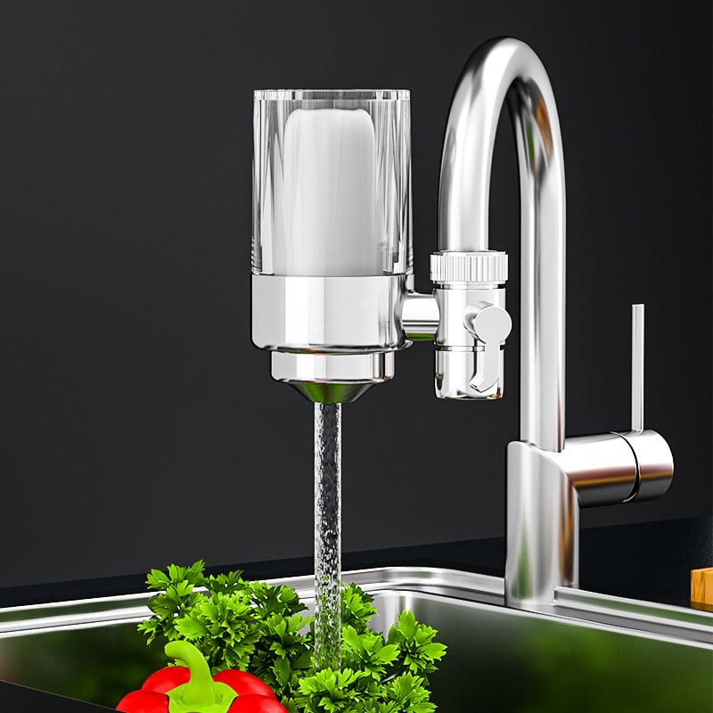 Filtru de apa Model II microfiltrare cu fixare pe robinet AQUAROO cu cartus , 2 functii image 3