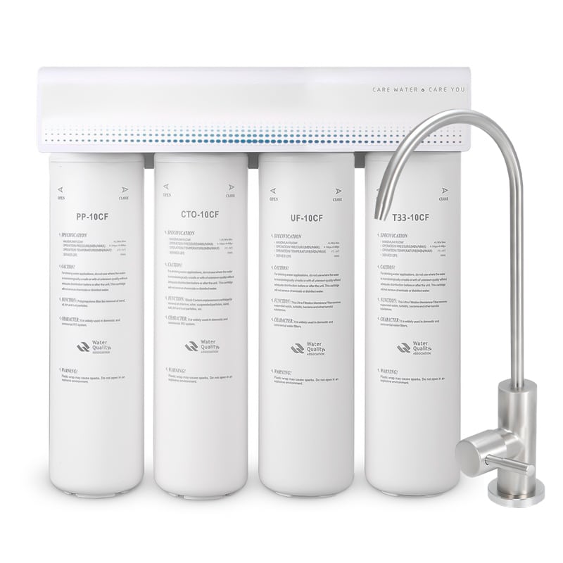 Filtru apa ultrafiltrare in 4 niveluri AQUAROO Compact House PUR+, cartus Twist Quick, baterie Premium, 0.02 microni, 9500 litri image 0