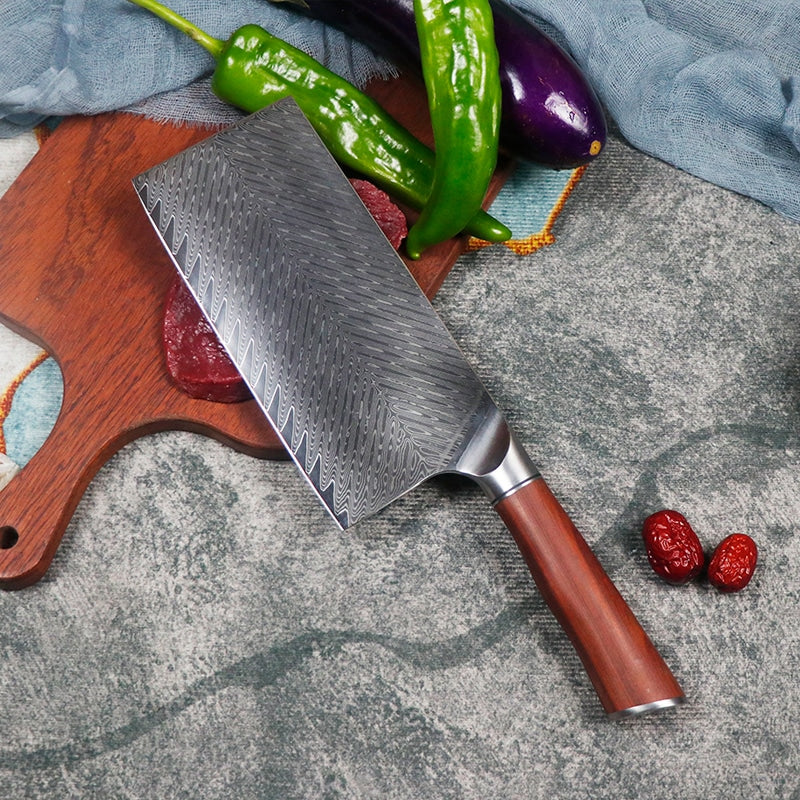 Cutit profesional HOCHO Satar EXTRA, Damascus L67 HRC 60, maner Delux Pakka image 1