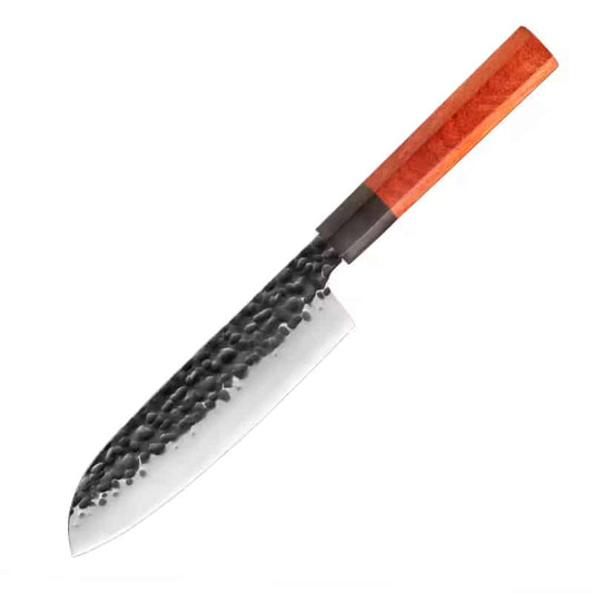 Cutit profesioanal HOCHO Santoku seria JP, otel japonez HRC 60 calire manuala, maner Delux Pakka image 0