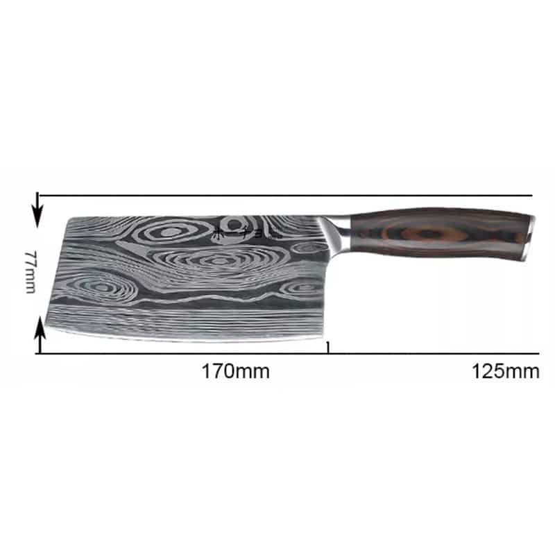 Cutit profesional HOCHO Satar, otel japonez HRC 60 calire laser, maner Delux Pakka image 5