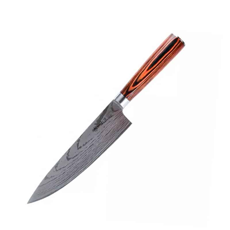 Cutit profesional Jp GYUTO, otel carbonificat Japonez HRC 60 calire laser, maner Delux Pakka image 3