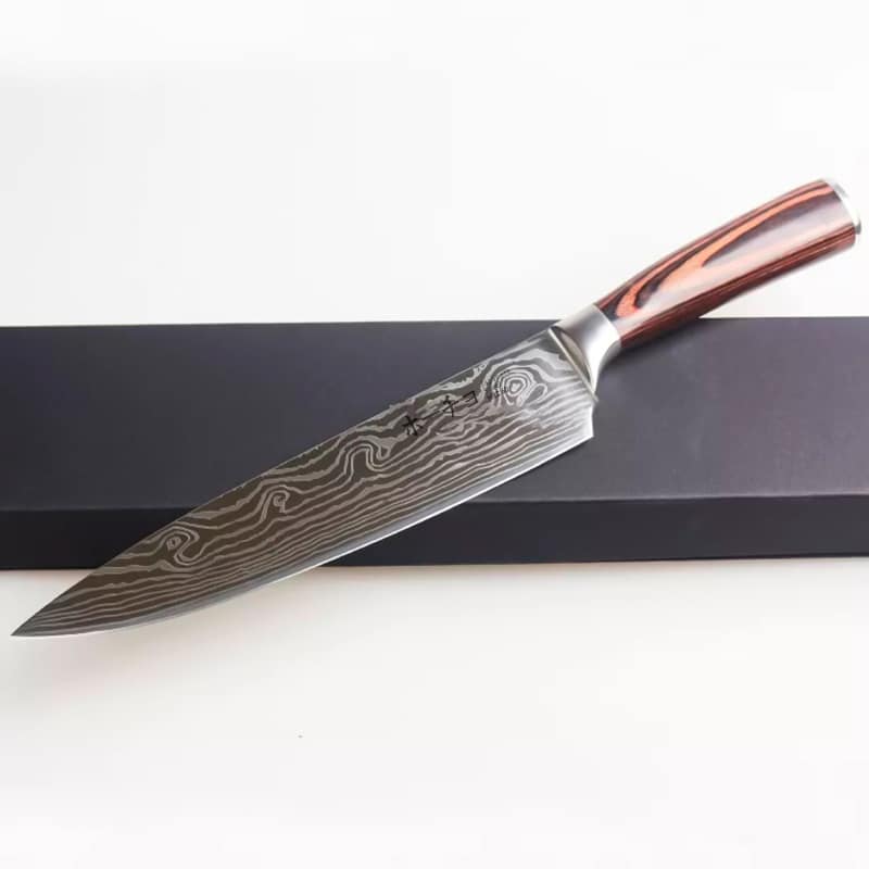 Cutit profesional HOCHO Chef, otel japonez HRC 60 calire laser, maner Delux Pakka image 3