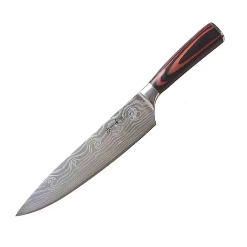 Cutit profesional HOCHO Chef, otel japonez HRC 60 calire laser, maner Delux Pakka image 2