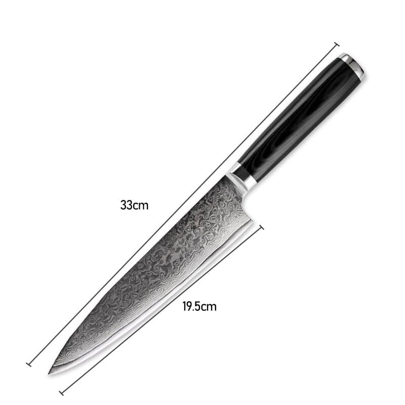 Cutit profesional HOCHO Chef, Damascus HRC 60, maner G10 image 5