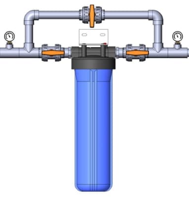Filtru apa universal chlor, mangan, fier, organic, carcasa plastic cu buton de aerisire, 1.3~8 bar, 3m3/ora, 3/4 image 3